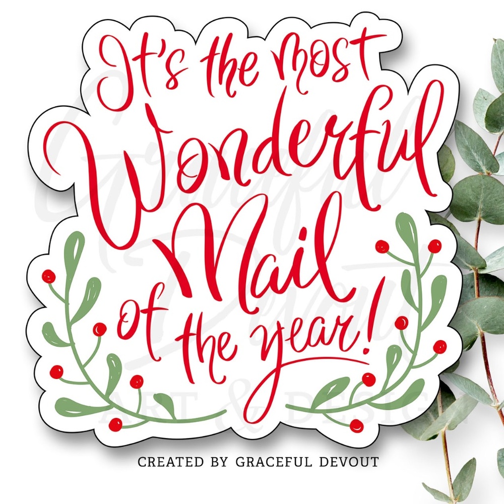 It's The Most Wonderful Mail Of The Year! - 2" (inches) (48ct.) Stickers